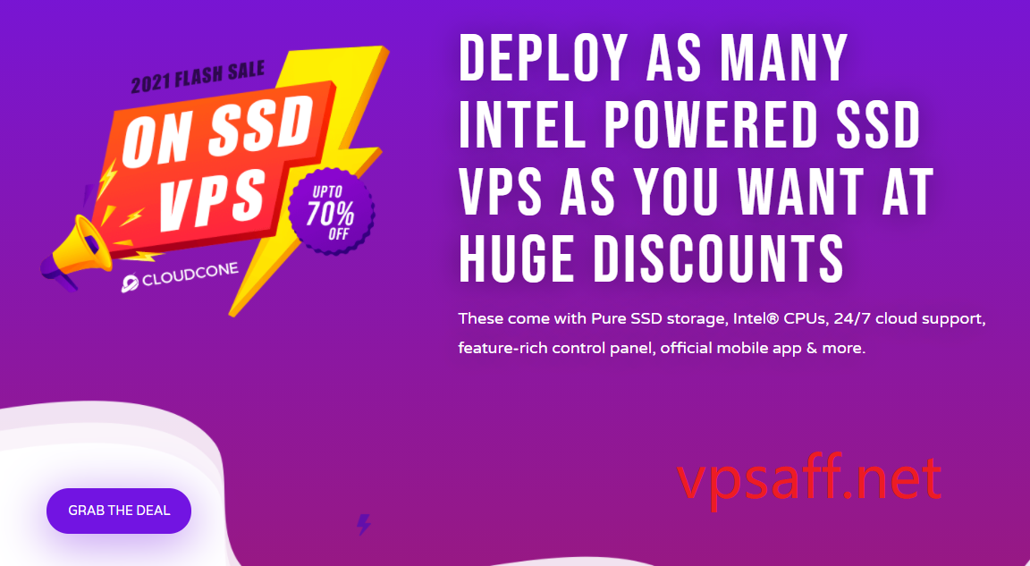 Flash Yearly Offers | High IOPS RAID10 SSD with each High performance server, starting at .02/YR!