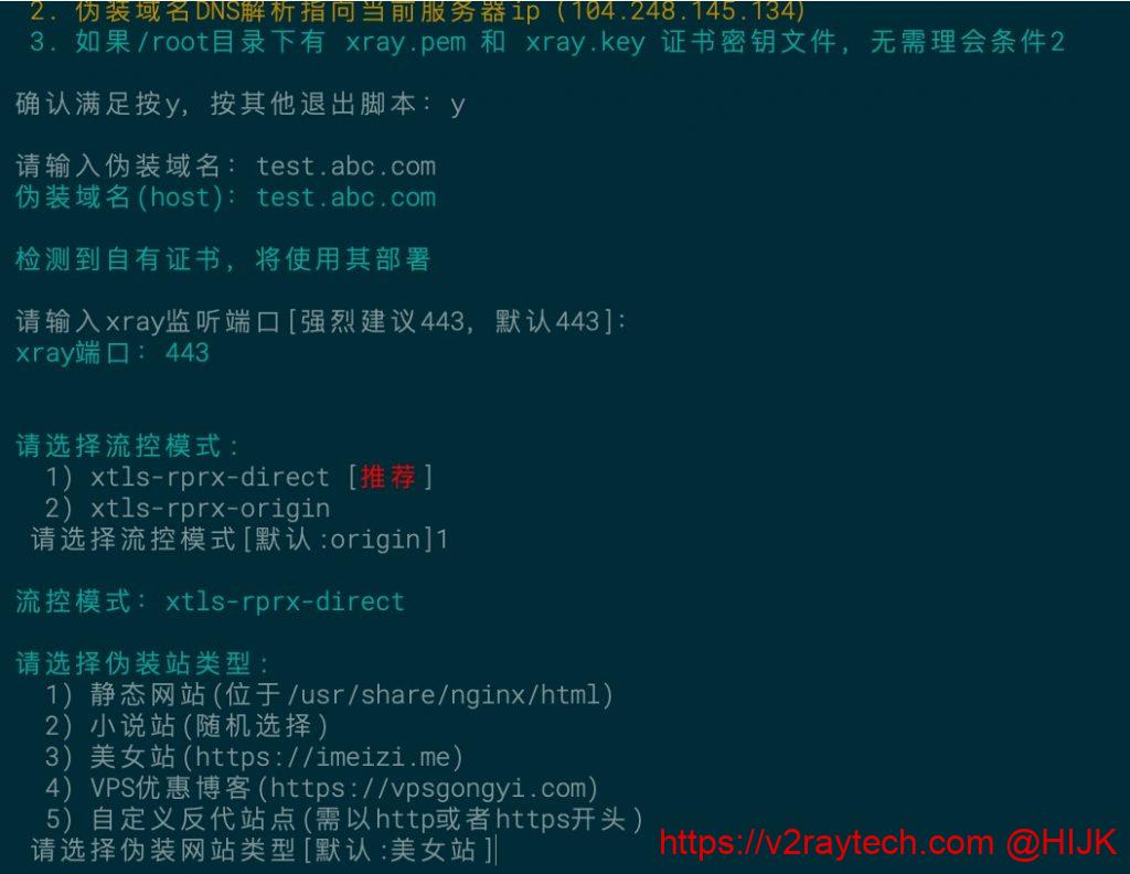 xray一键脚本输入