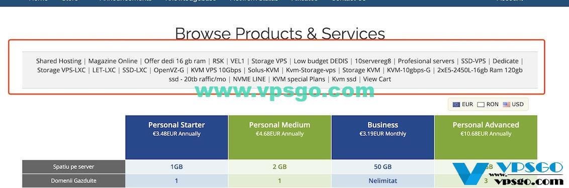 HostSolutions所有方案