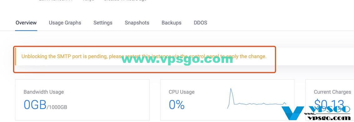 重启Vultr VPS启用SMTP端口