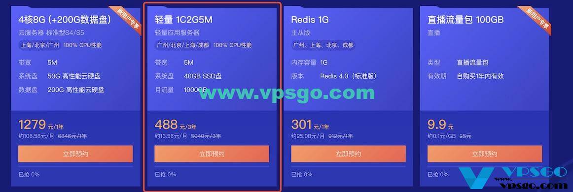 腾讯云限时秒杀轻量应用服务器优惠