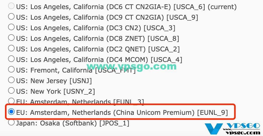 搬瓦工新增荷兰阿姆斯特丹联通高级线路(China Unicom Premium) [EUNL_9]