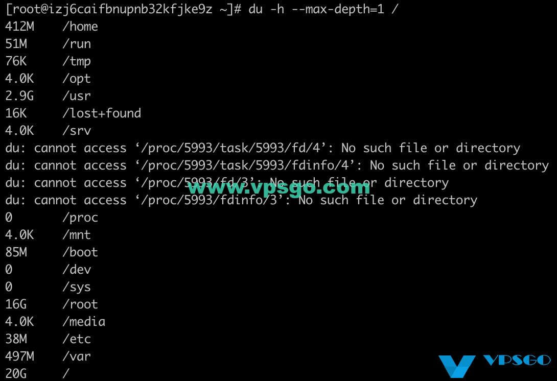 Linux du磁盘分析