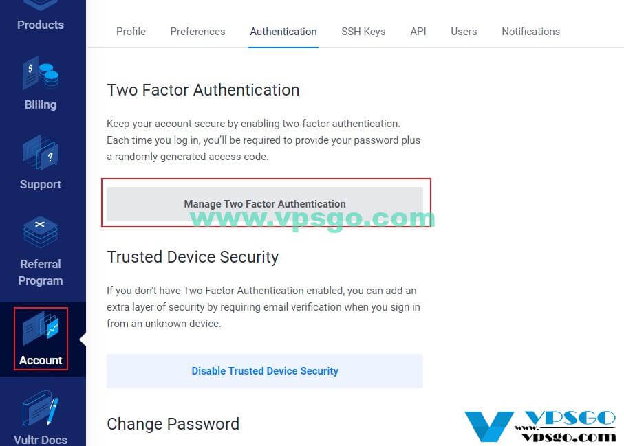 Vultr双重验证