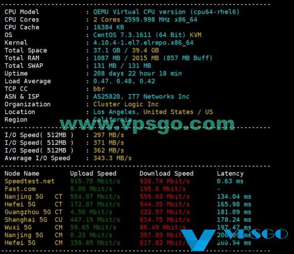 搬瓦工DC8整体测评