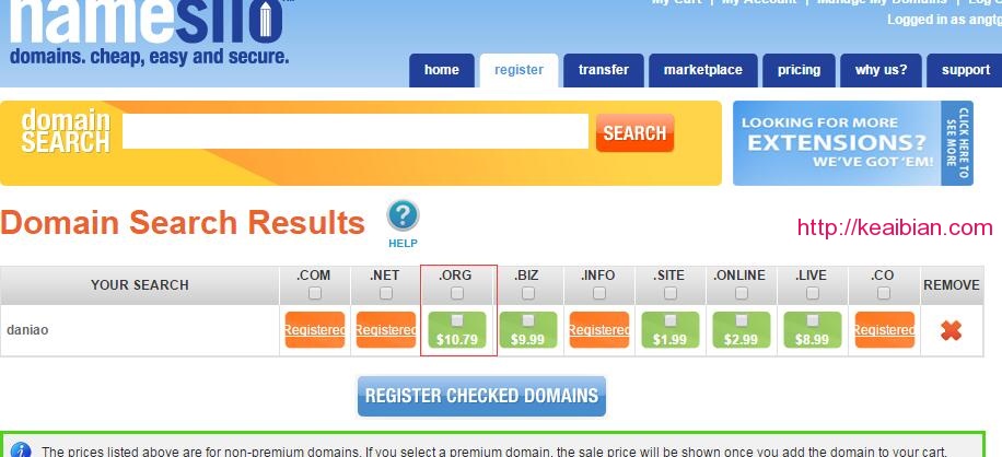 NameSilo新注册域名教程 – 付款方便
