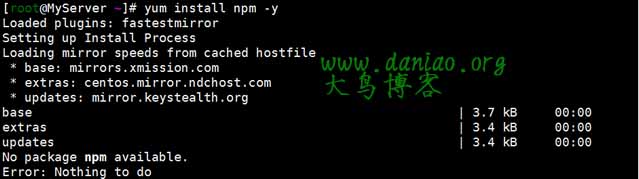 解决”No package npm available”问题记录