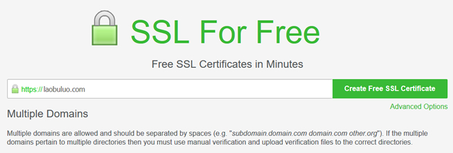 实战SSL For Free工具快速安装Let’s Encrypt免费SSL安全证书