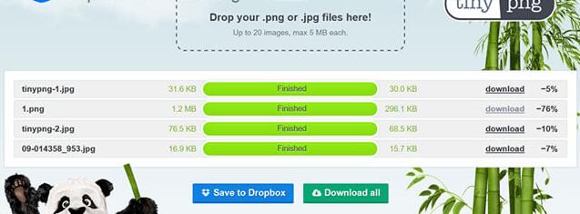 TinyPNG – 又一款不错的在线可批量图片压缩工具