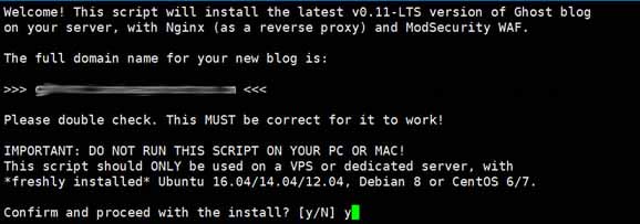 Ghost轻博客一键安装脚本工具（Ubuntu/Debian/CentOS）
