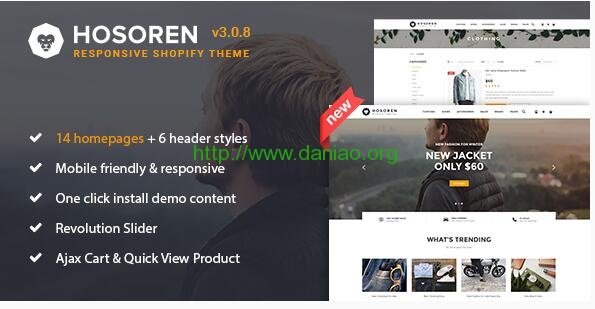 ThemeForest 10款最受欢迎的Shopify主题模板