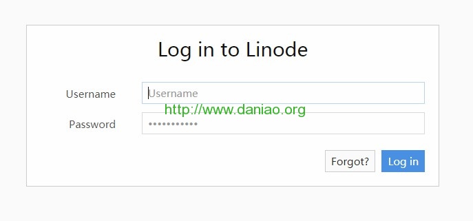 log in to linode