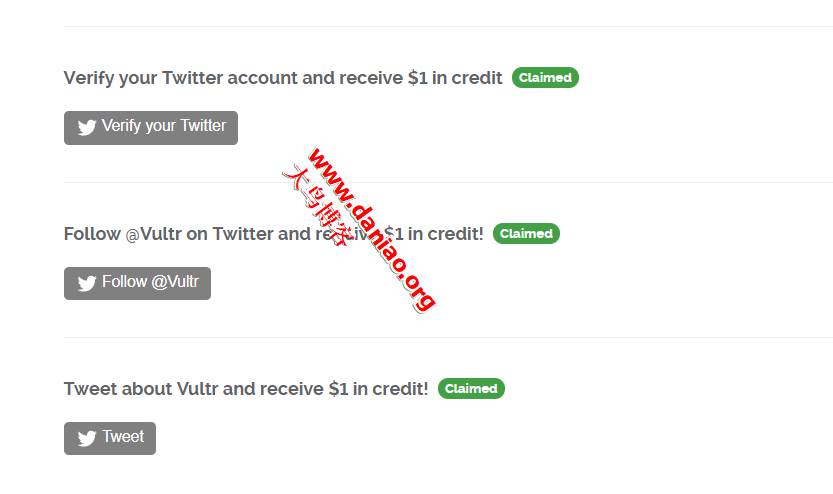 Vultr完成三项Twitter任务赠送3美元分享活动和其他购买注意事项