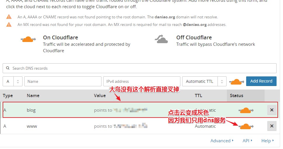 CloudFlare的免费Dns服务申请教程及使用说明