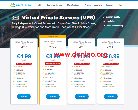 contabo美国/德国/英国/新加坡高配VPS促销，大硬盘VPS，VDS：免设置费，$6.99/月起