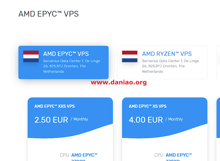 server-factory荷兰高性能VPS：年付€12起/AMD EPYC(7702P/7452)/1Gbps端口/超流量限速10Mbit