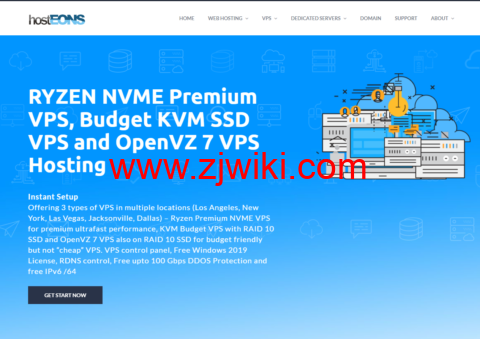 #圣诞促销#Hosteons:全场 VPS 8 折直降,年付低至 .8 起,美国/法国/德国多机房